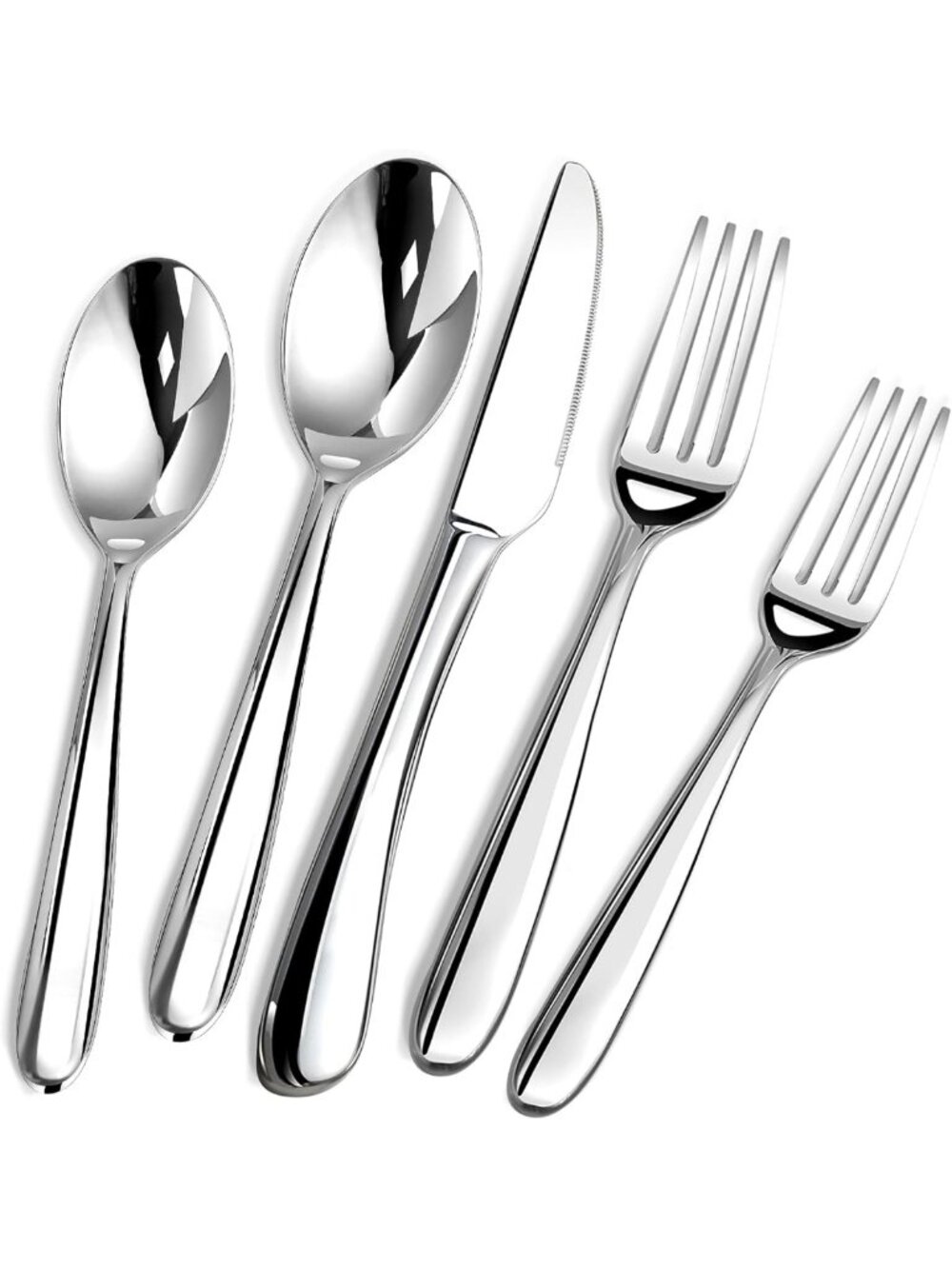 Stainless Steel Heavy Duty Flatware Set for 6 - Durable Cutlery & Elegant Design